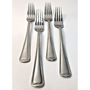 Gorham Monet Frosted 4 Dinner Forks 8 1/4" Stainless Flatware‎ Silverware 18/8